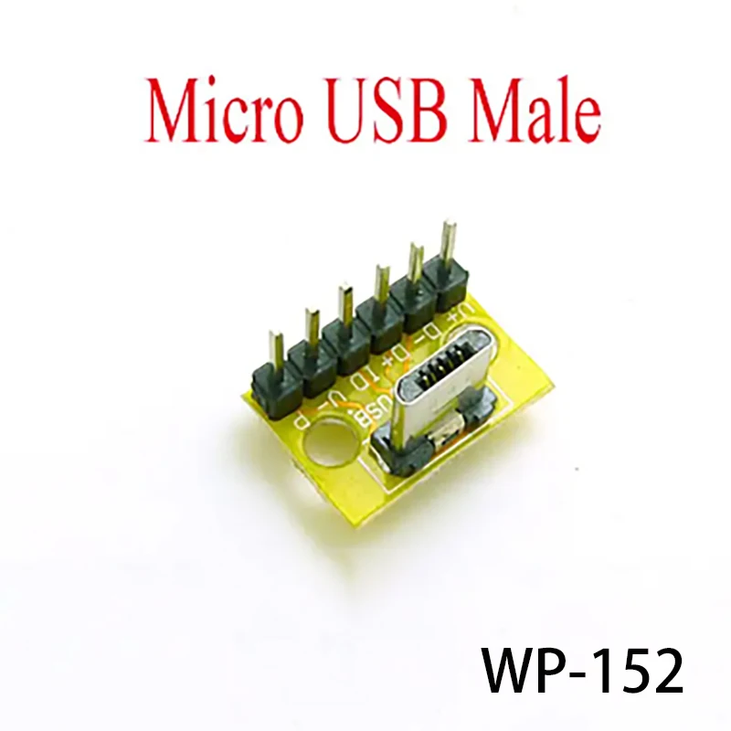 마이크로 USB Tipo C 수직 수 헤드 범용 테스트 보드, PCB 어댑터 보드 어댑터 컨버터, 1 개