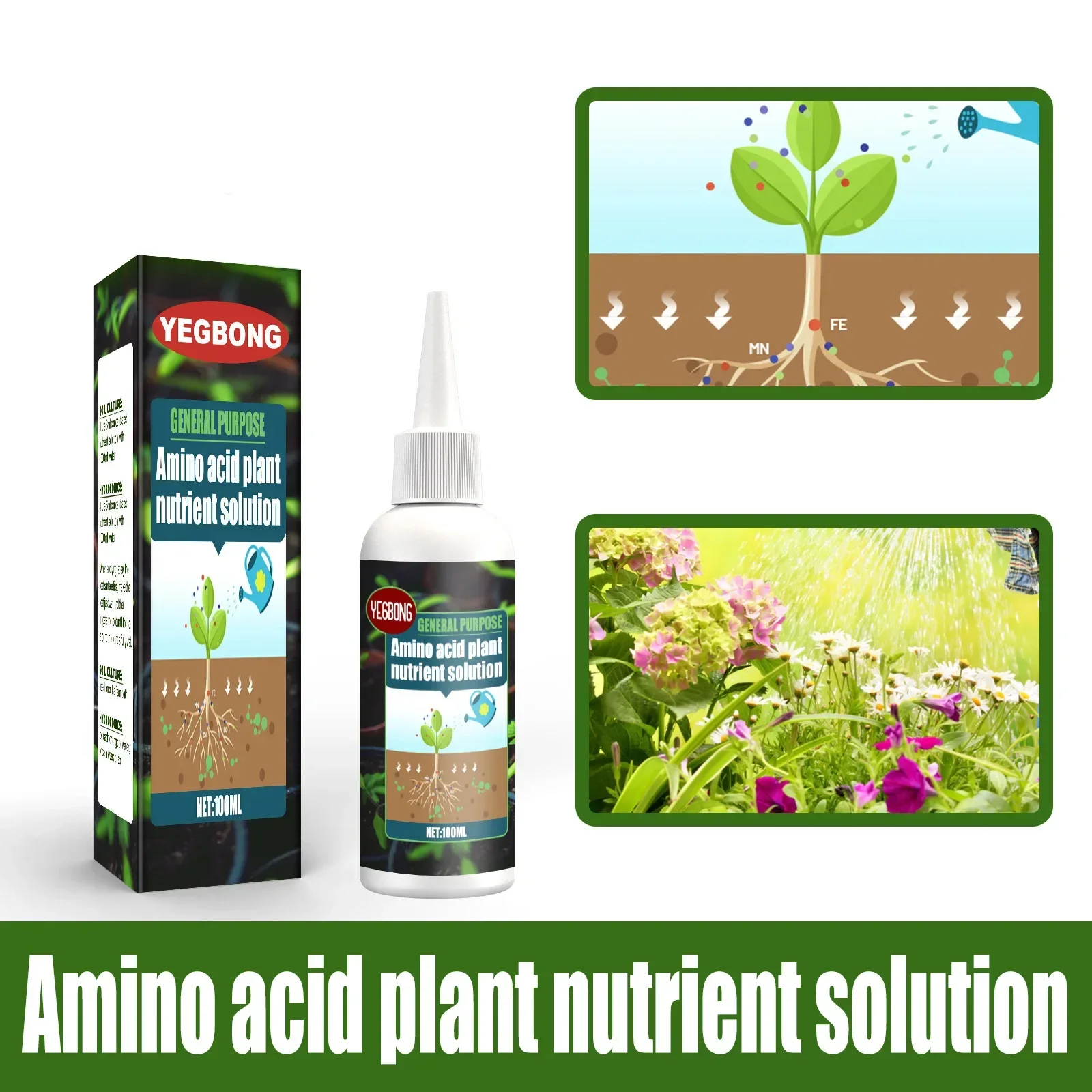 30ml Amino Acid Plant Nutrient Solution Universal Plant Sunplement Nutrition Promote Absorntion Plant Nutrient Garden Fertilizer