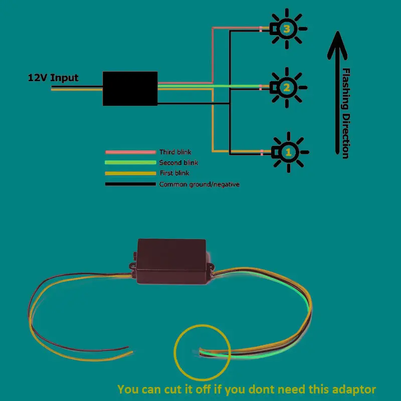 3 Step Sequential Chase Flash Module Boxes for Car Turn Signal Light