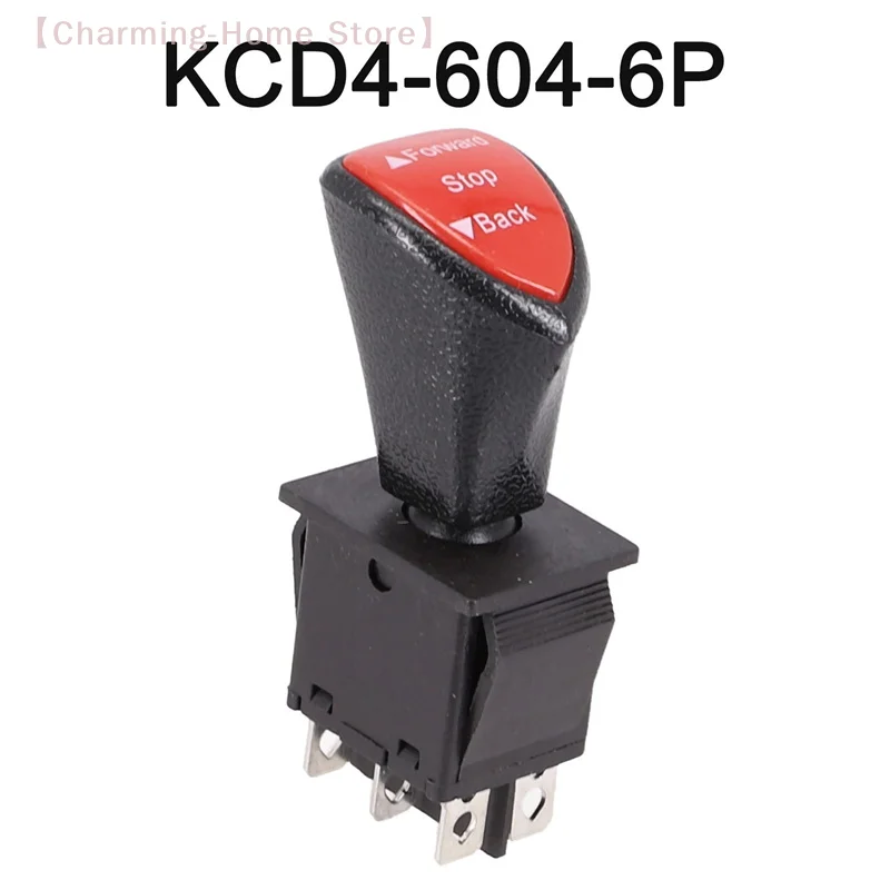 【M】6 Pin DPDT Latching Slide Rocker Switch Forward Stop Back Control KCD46046P Reliable For 125V And 250V Applications