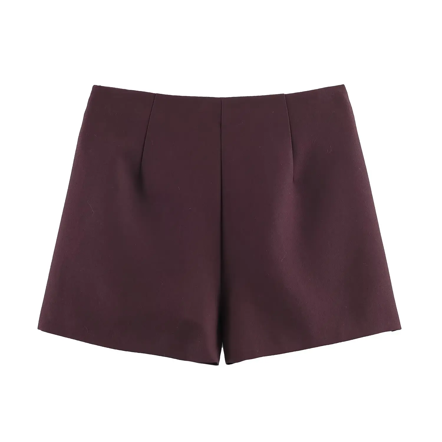 Shorts Femininos Casuais Plissados Largos com Cadeia 2026, Cintura Alta, Ajuste Solto, Mini Skort, Moda Streetwear, Calças Curtas de Verão
