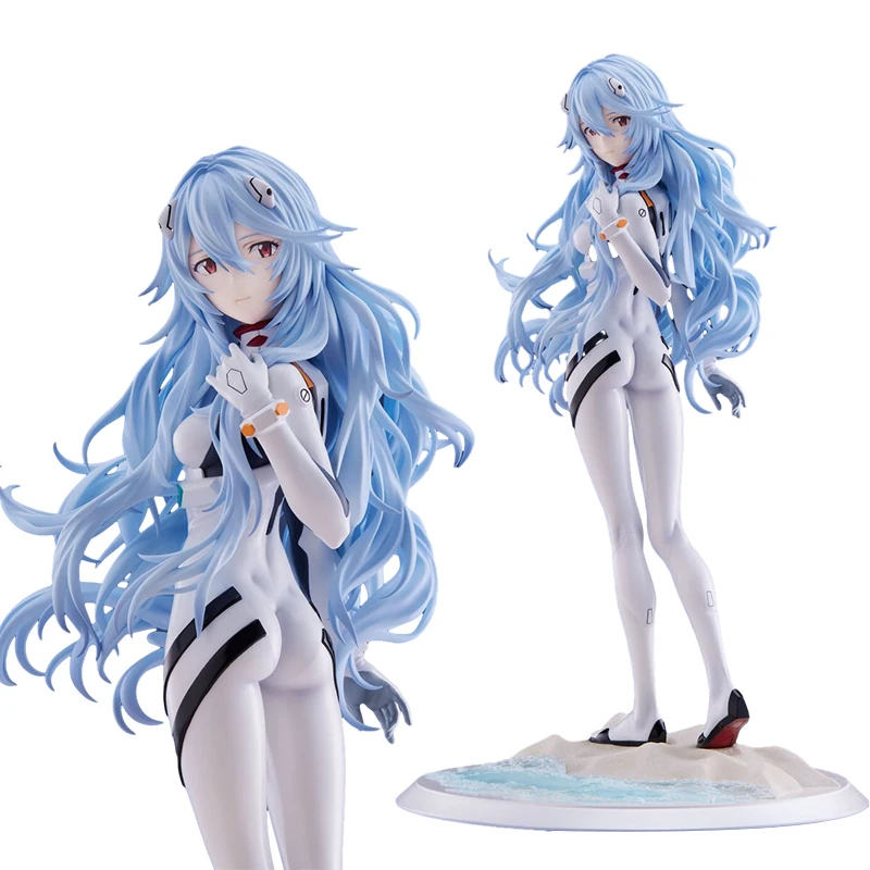 22cm Evangelion Ayanami Rei Anime Figures Long Hair Rei Asuka Sexy Action Figurine PVC Statue Model Doll Collectible Toys Gift