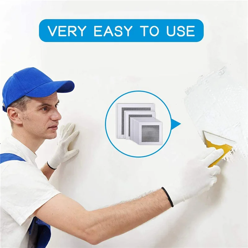 

A41I Drywall Repair Kit 24Pcs Aluminum Wall Repair Patch Kit, 4/6/8 Inch Fiber Mesh, Dry Wall Hole Repair Patch Metal Patch
