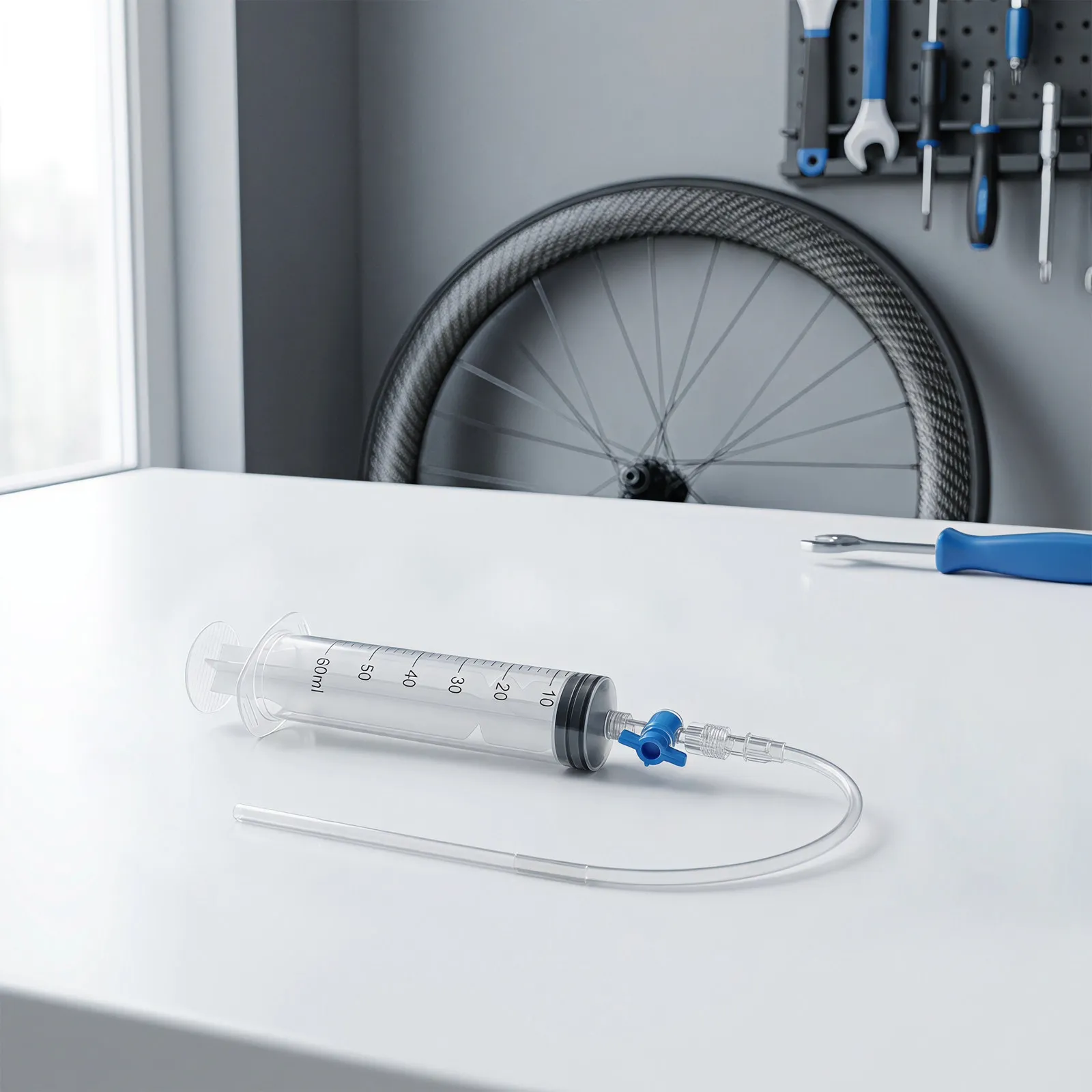 60Ml Precision Tubeless Tire Sealant Injector Reusable Repair Syringe No-Mess Sealant Applicator for Road Bikes Scooters