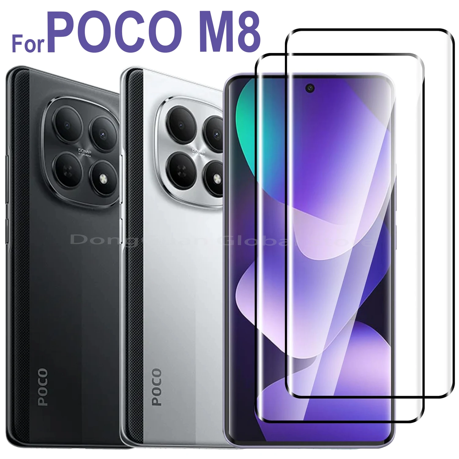 1/2/3/4 Stück für Xiaomi POCO M8 gehärtetes Glas Displayschutzglas
