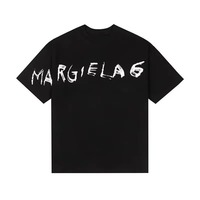 summer fashion trendy brand new trend letter graffiti round neck printing short sleeve loose casual  men's and  women's  T-shirt