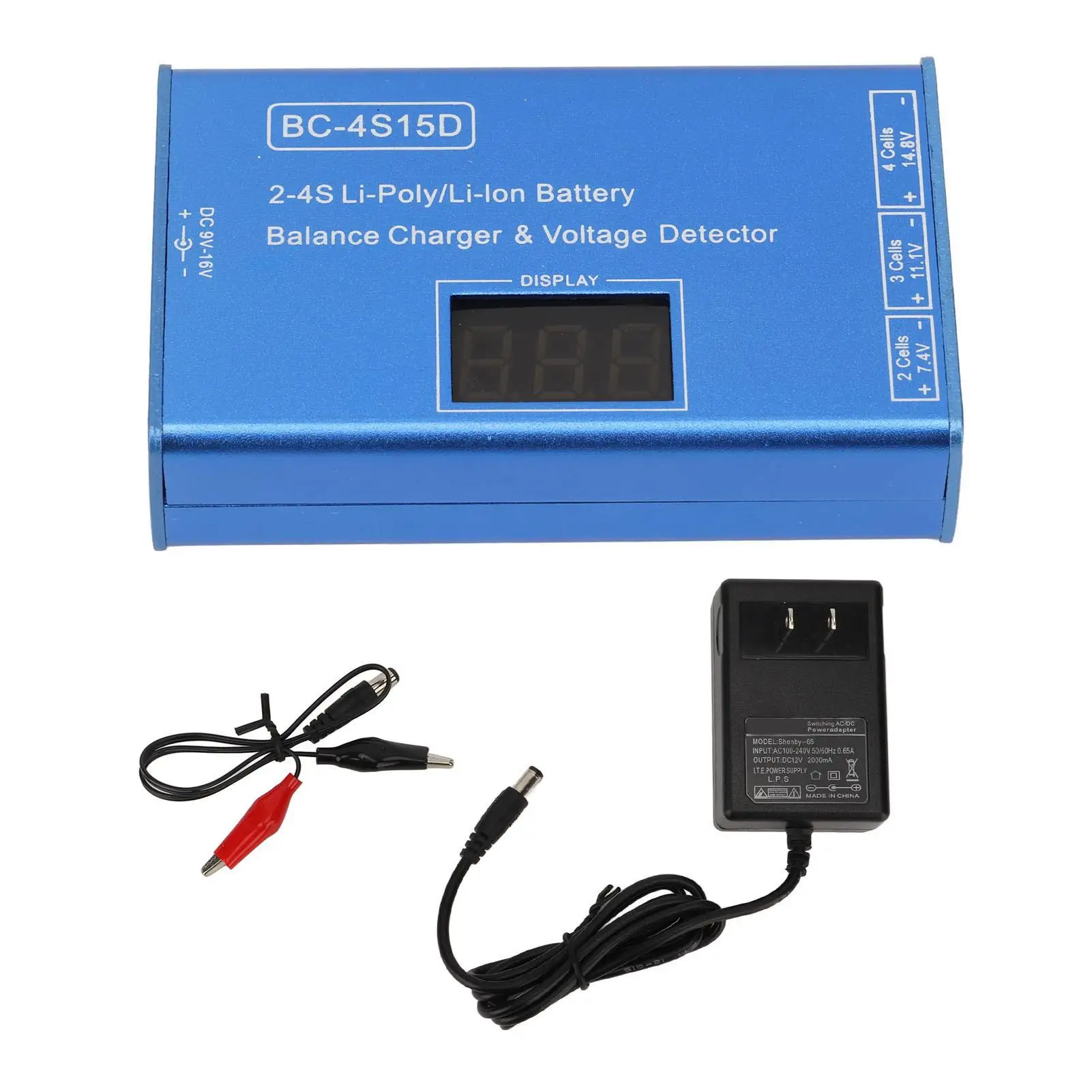 

Battery Balance Charger 2-4S for lithium Battery Voltage Tester Digital Display AC 100240V for Li-ion and LiPo Batteries