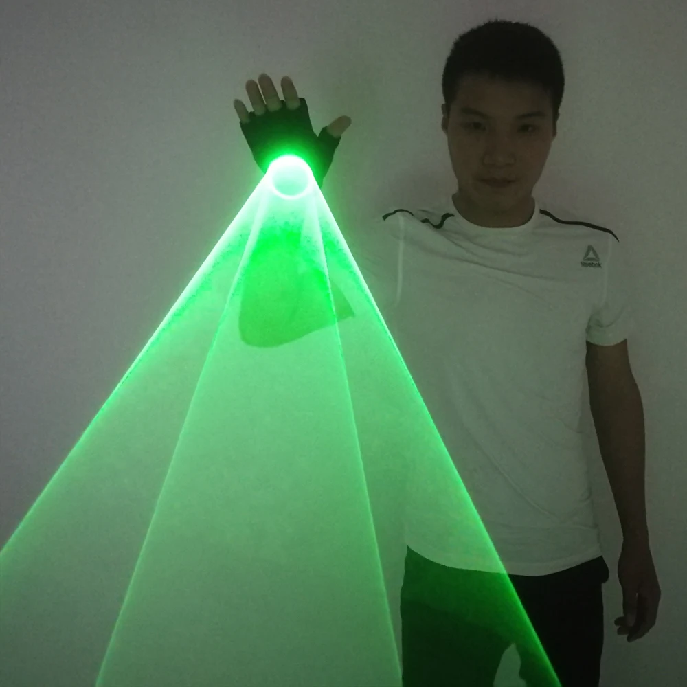 

Auto Moving Green Laser Gloves Palm Laser For DJ Dancing Club Rotating Laser Show LED Glove LED luminous Costumes