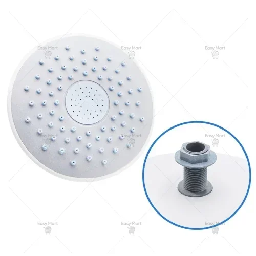 19cm Round ABS Silicon Rubber Screwed Design Rainfall Top Shower Head For Rain Shower Cabin Room Roof Faucets Water Sprayers