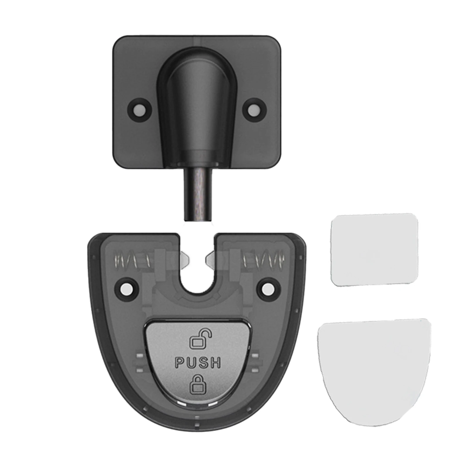 No Punching Door Stop Silent Door Suction For Office For Home Easy To Install Lock Design Metal-coated Multi-purpose