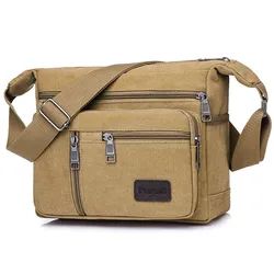 Bolsa de ombro de lona masculina casual, bolsa crossbody de viagem, bolsa de luxo mensageiro de alta qualidade, moda