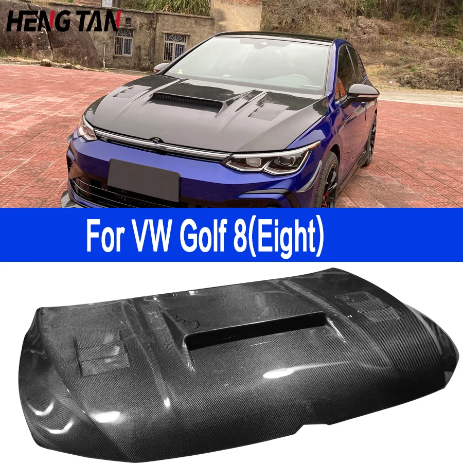 

For VW Golf 8(Eight) Carbon fiber engine cover engine cover Replace the installation The hood of an automobile