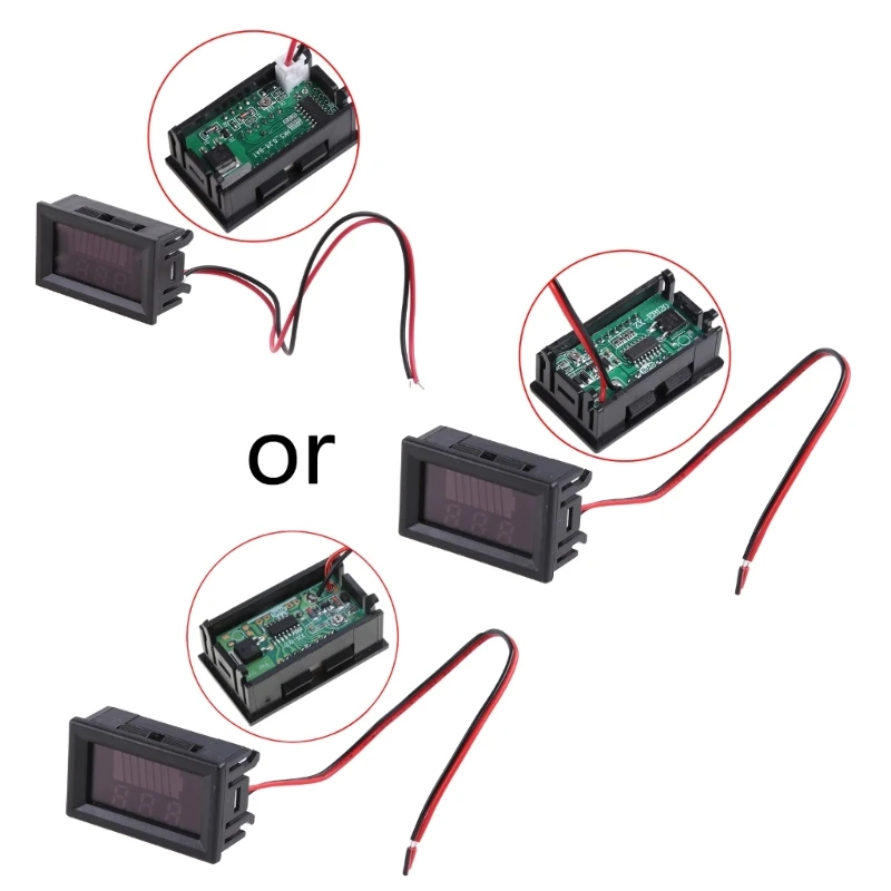 Battery Meter Battery Capacity Voltage Indicator Battery Gauge Monitor 12V 24V 36V 48V 60V 72V for Household Drop Shipping