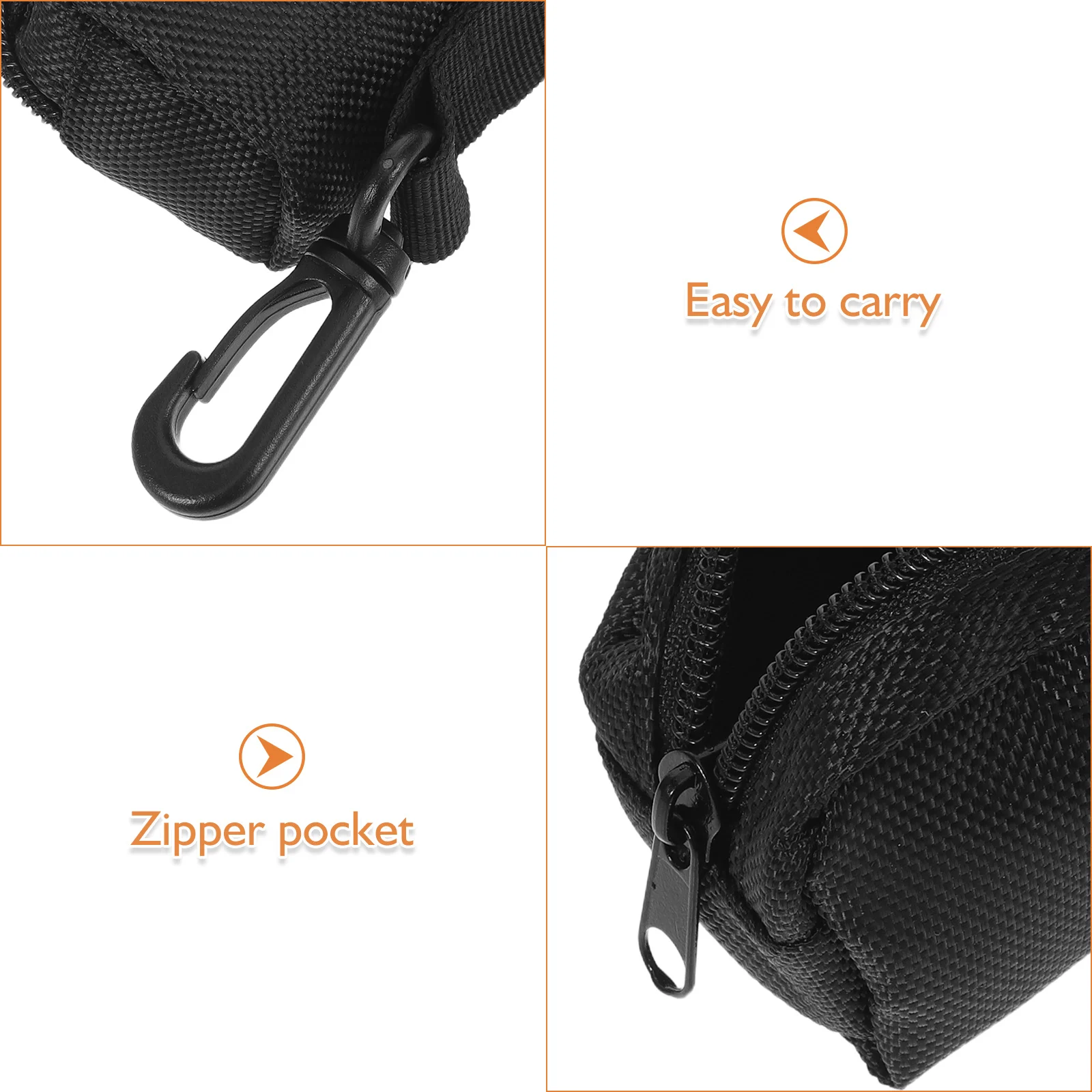 Golf Storage Zippered Weather Resistant Material for Golf Accessories Cart Backpack Belt Enhanced