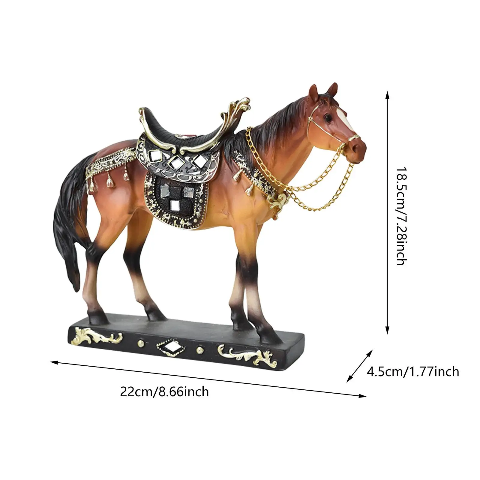 تمثال حصان ديكور طاولة زخرفة عمل فني هدية عيد ميلاد ديكور إبداعي