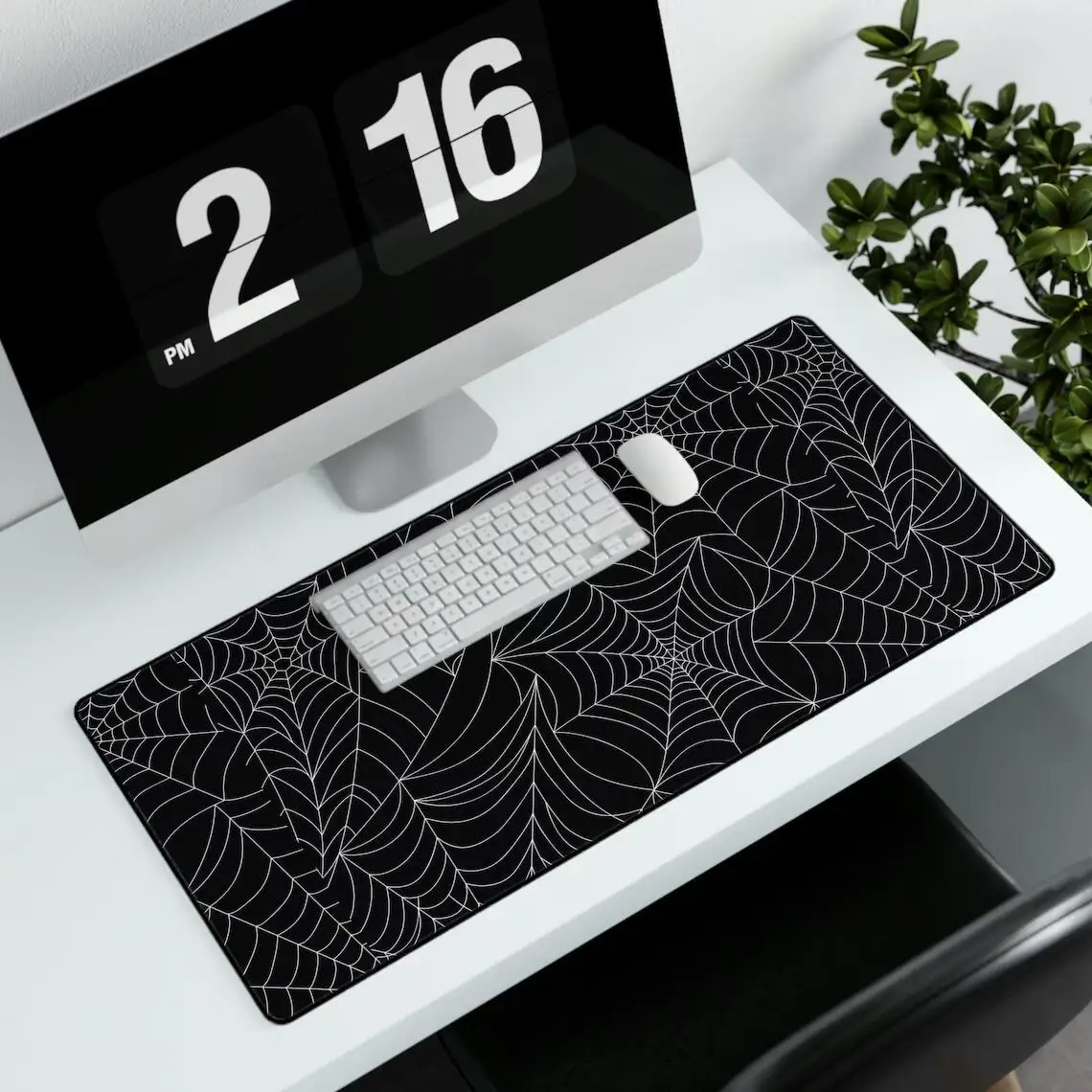 Lange schattige bureaumat Home Decor verjaardagscadeau Grote PC Gaming muismat XXL Goth Spiderweb muismat Esthetische bureau-opstelling tapijt