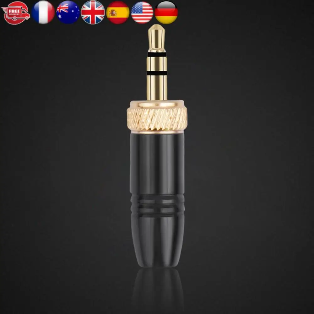 3.5mm Plugs with M6 Internal Thread Stereo Male Plug Stereo Headphone Jack Male Plug Spare Plug for Lavalier Wireless Microphone