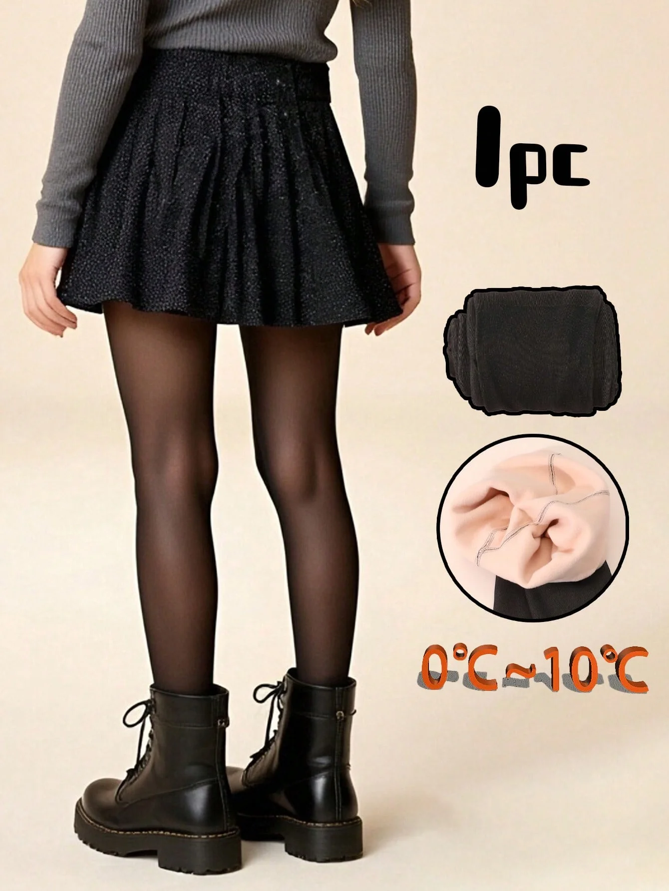 1 Pair of Kids Thin Fleece Thickened Leggings, Soft Comfortable Warm Dance Pantyhoses, for 2-12 Years Girls to Wear during Winter