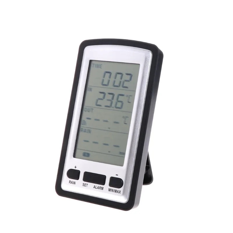 Wireless Rain Meter Gauge indoor/outdoor temperature Recorder