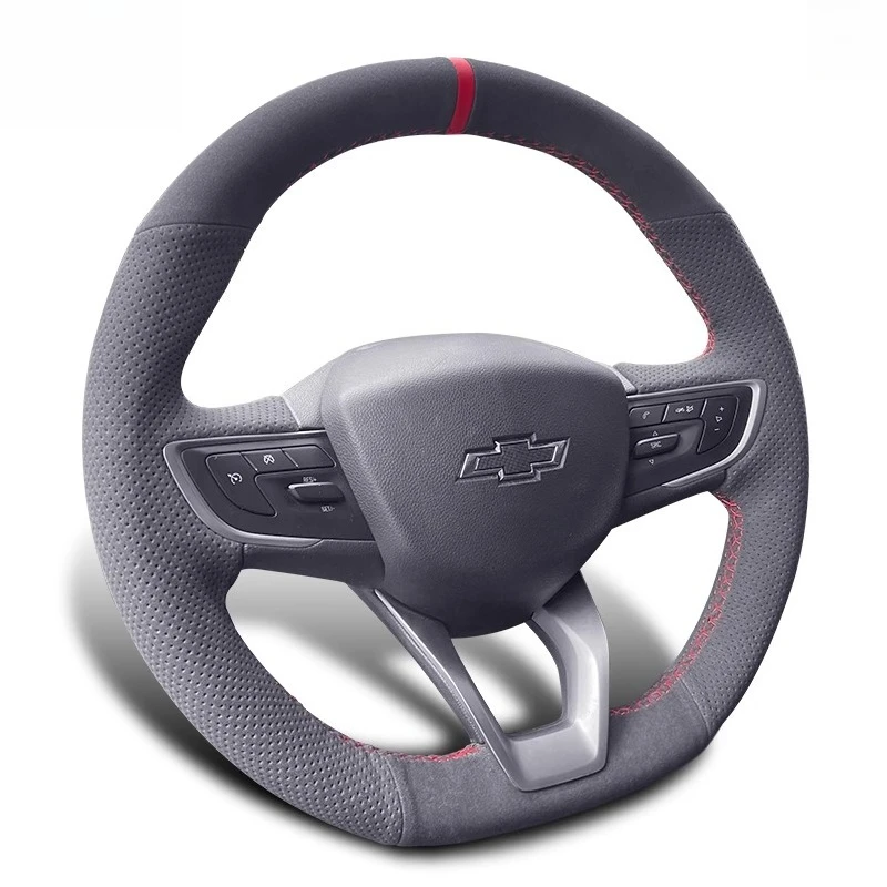 

Сшитый вручную нескользящий чехол на руль из натуральной кожи и замши для Chevrolet Cruze Hatchback Sedan Aveo 2009-2014