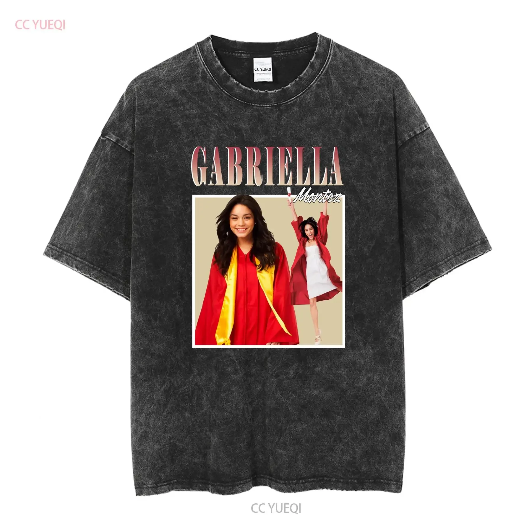 غابرييلا مونتيز المدرسة الثانوية الموسيقية تي شيرت طويل أو قصير الأكمام خمر غسلها تنوعا للجنسين عادية قليلا #2