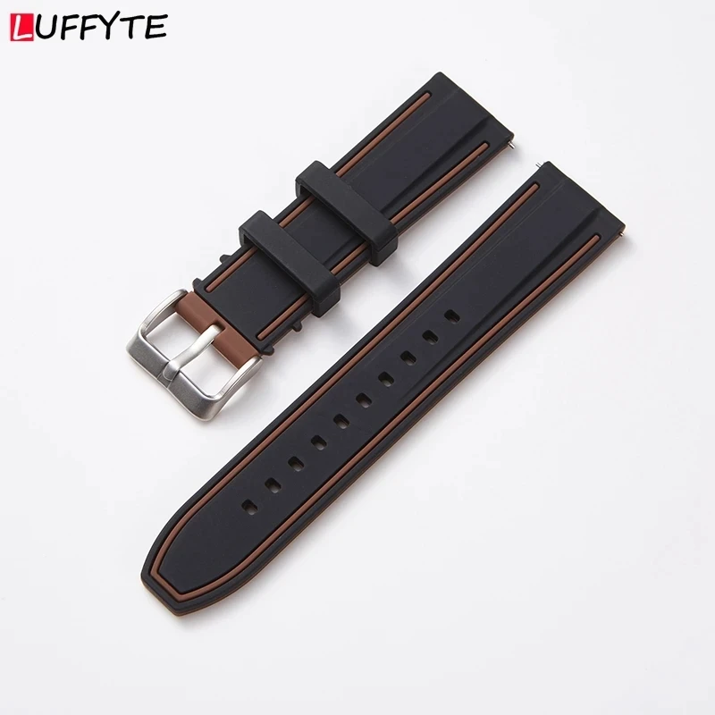 Quick Release Watchband 20mm 22mm 24mm Silicone Soft Leisure Watch Straps Bracelet Men Women Replace Strap Watches Accessories image 2