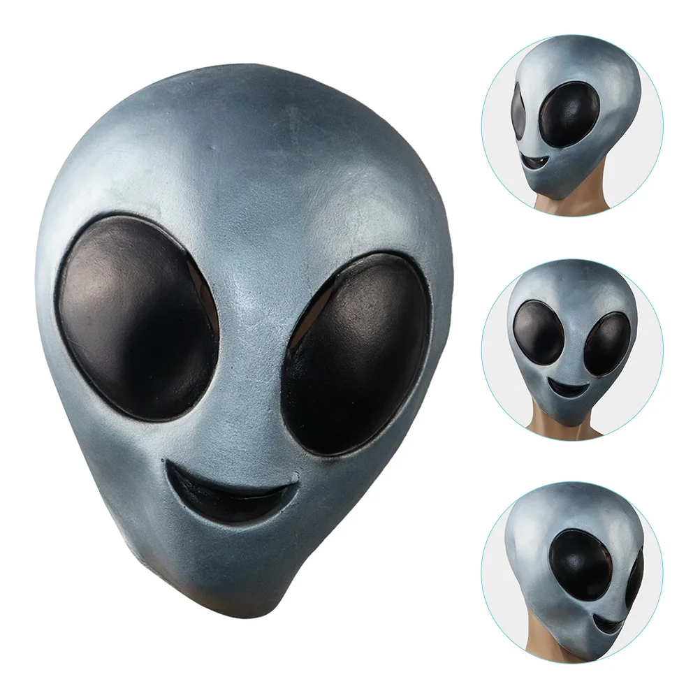 Schwarze Serie Halloween-Kostüme Horror Alien Hood Emulsion Gruseliges Mann-Outfit