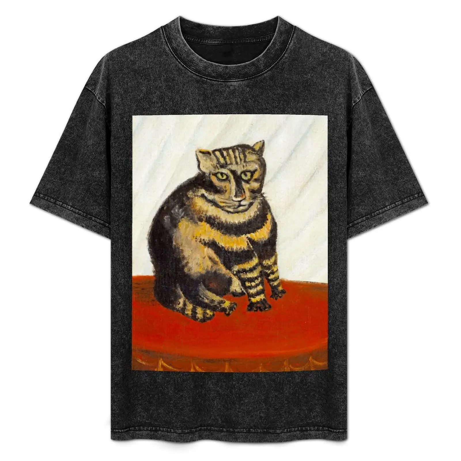HENRI ROUSSEAU HD - Camiseta Le Chat Tigre The Tabby Cat Original de Henri Rousseau, camiseta para vacaciones y actividades al aire libre