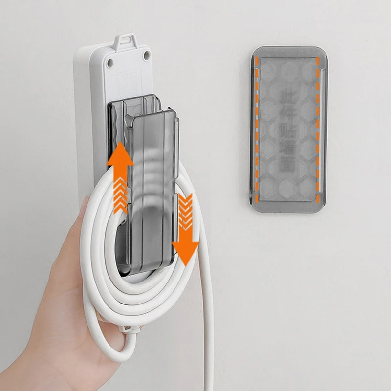 

No-Drilling Adhesive Power Strip Mount - Self-Adhesive Wall Holder for Cable Management in Kitchen, Office & Home