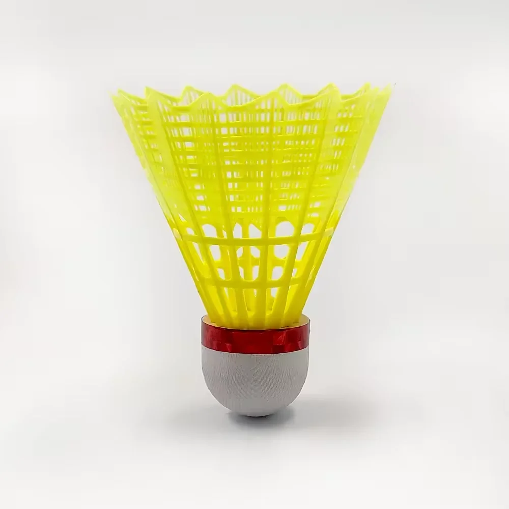 

6-Pack Nylon Shuttlecocks in Orange, Yellow, and White for Badminton Balls Training and Casual Play