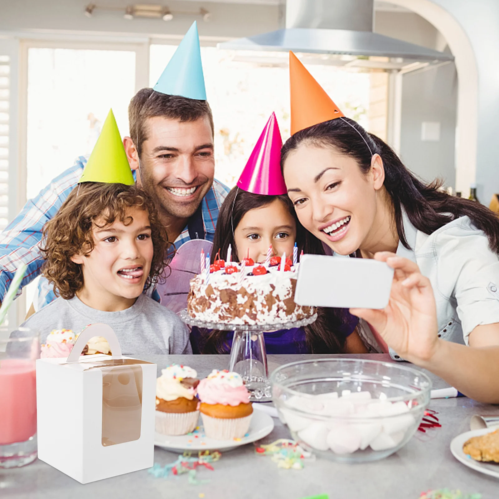 

20 Pcs Cake Dessert Packaging Box Boxes Paper Biscuit Muffin Cases Cupcake Packing Pudding Containers Egg Tart Individual