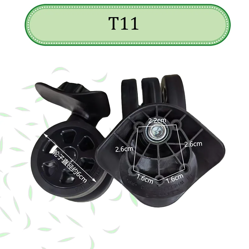 For SJTOBOL T11 Shock Absorbing Wheels Accessories Practical Silent Replacement Casters Universal Wheels 360° Shock Absorbing