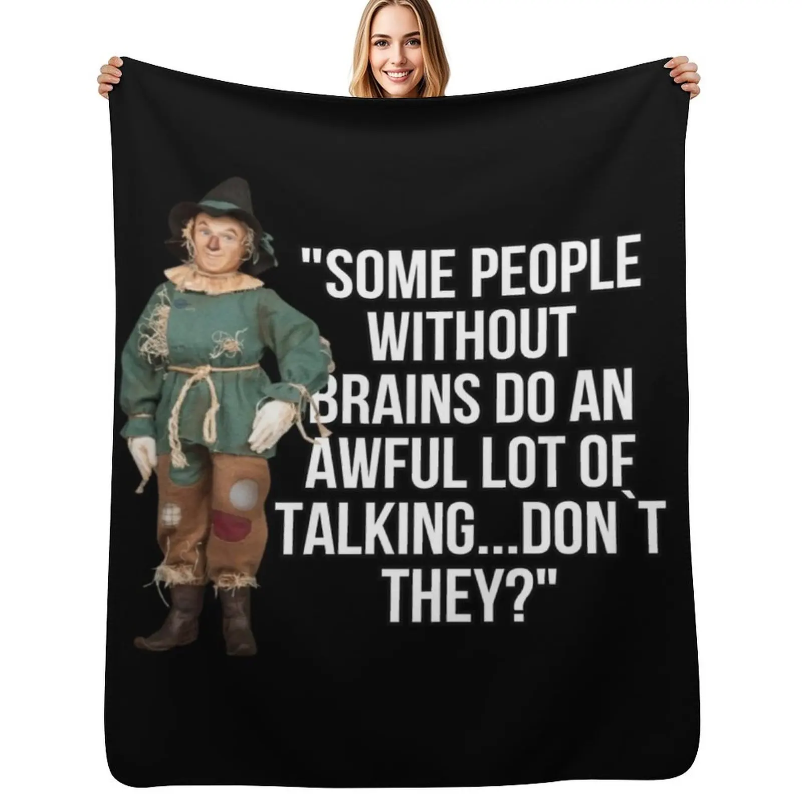 

Wizard Of Oz Quote Scarecrow Throw Blanket Soft Warm Blanket Gift for Men Women Adults