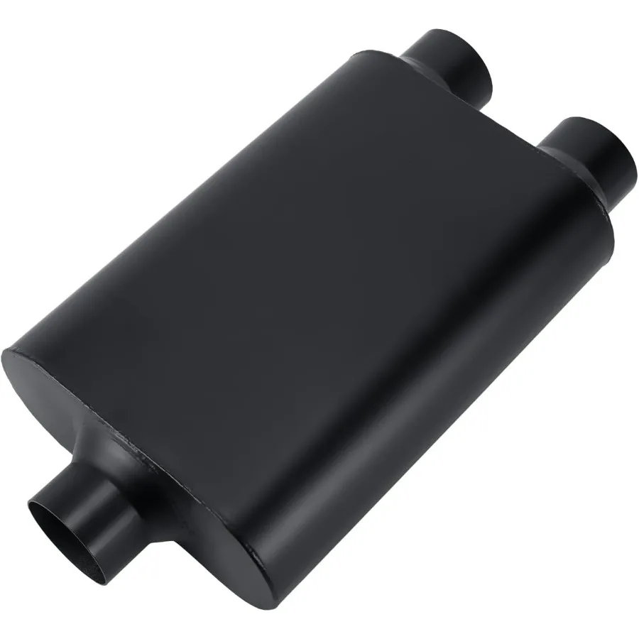 

2-камерный 2,5 универсальный гоночный глушитель с агрессивным звуком для высокопроизводительных транспортных средств с черной отделкой 2,5 Ce