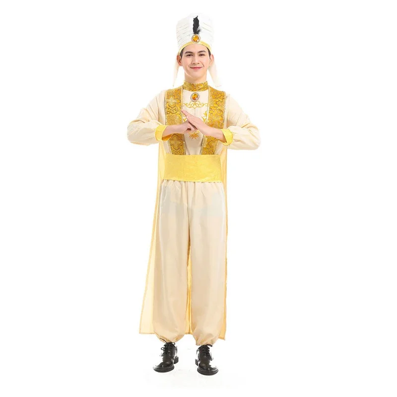 Costume de Cosplay du Prince Aladdin Lamp, Tenue d'Halloween pour Adulte