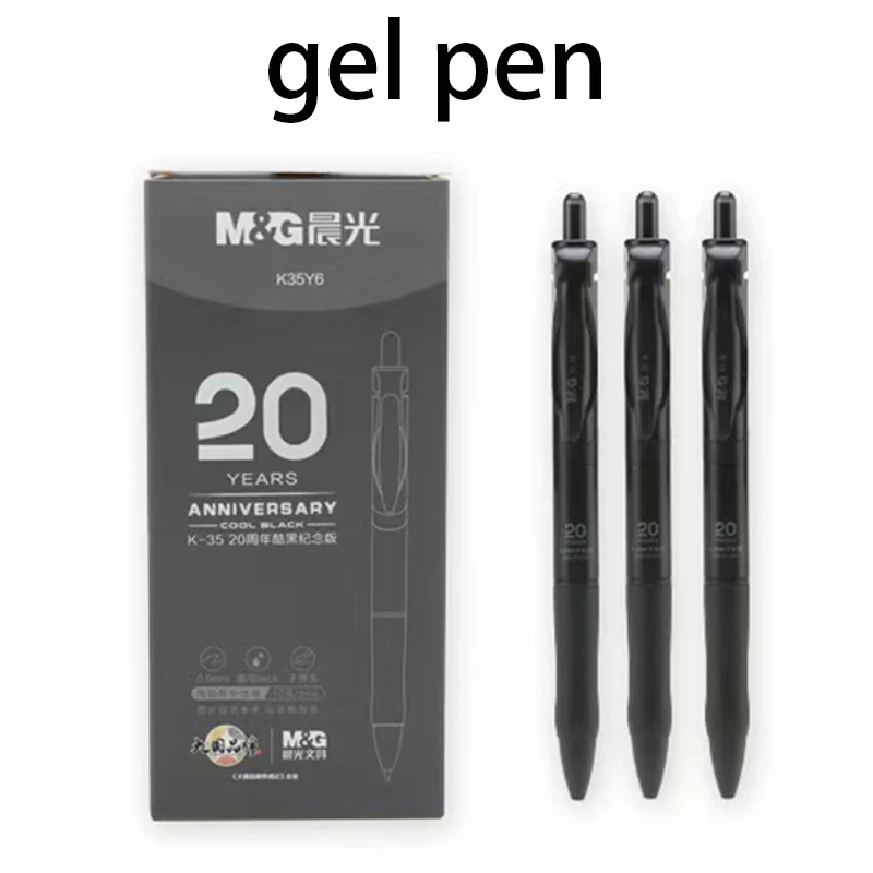 

Гелевая ручка M&G, черная, 0,5 мм, с кнопочным механизмом, со сменным стержнем, подходит для подарков, студентов, офиса и финансовых нужд