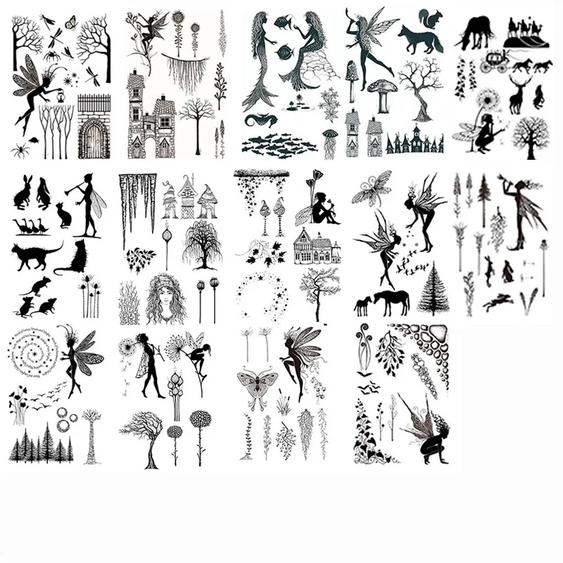 New Arrivals Fairy Plants Clear Stamps for DIY Scrapbooking Card Transparent Silicone Stamp Making Photo Album Crafts Decoration