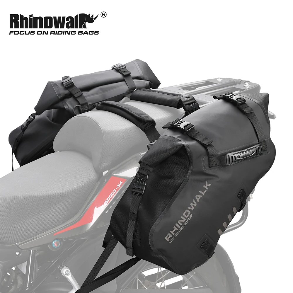 

Rhinowalk Motorcycle Saddle Bag Waterproof 18L/28L/48L Large Capacity 2 Pcs Universal Motorbike Side Pannier Riding Luggage Bag