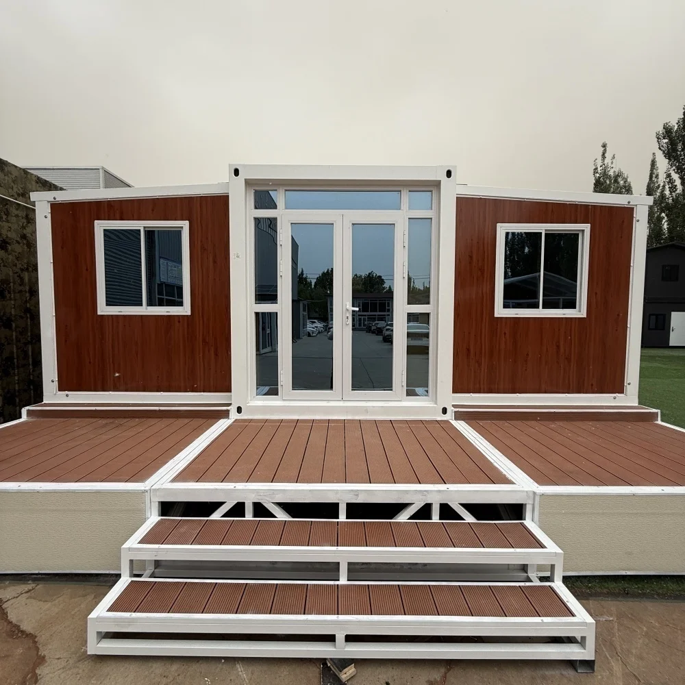 توسيع قابلة للطي الجاهزة 20ft 30ft 40ft الحاويات وحدات المنزل الفاخرة 2 4 5 غرفة نوم 3 حمام منزل المطبخ وغرفة المعيشة