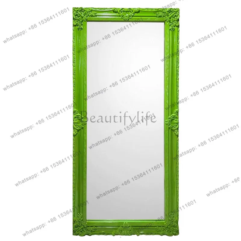 French dopamine floor mirror master design engraved retro home cloakroom fitting mirror