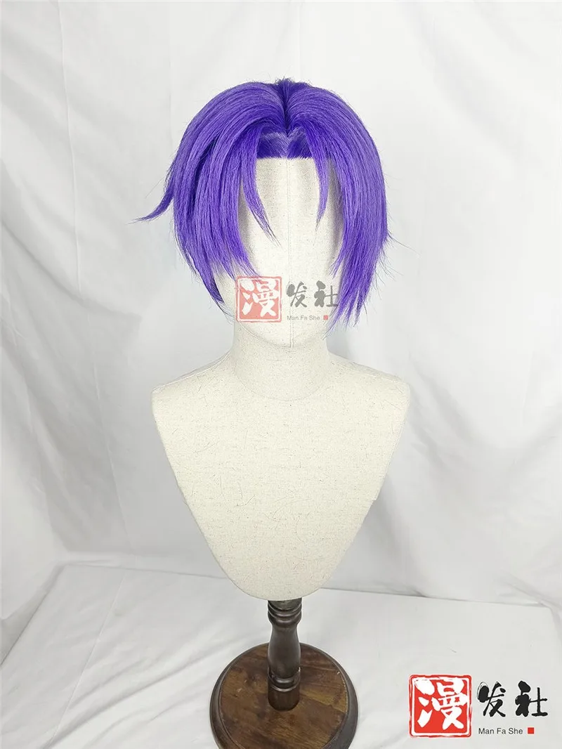 Styled Reo Mikage Cosplay Wig Short Blue Prison Cosplay Fans Gift Customized Wig Heat Resistant Synthetic Hair Cosplay Wig