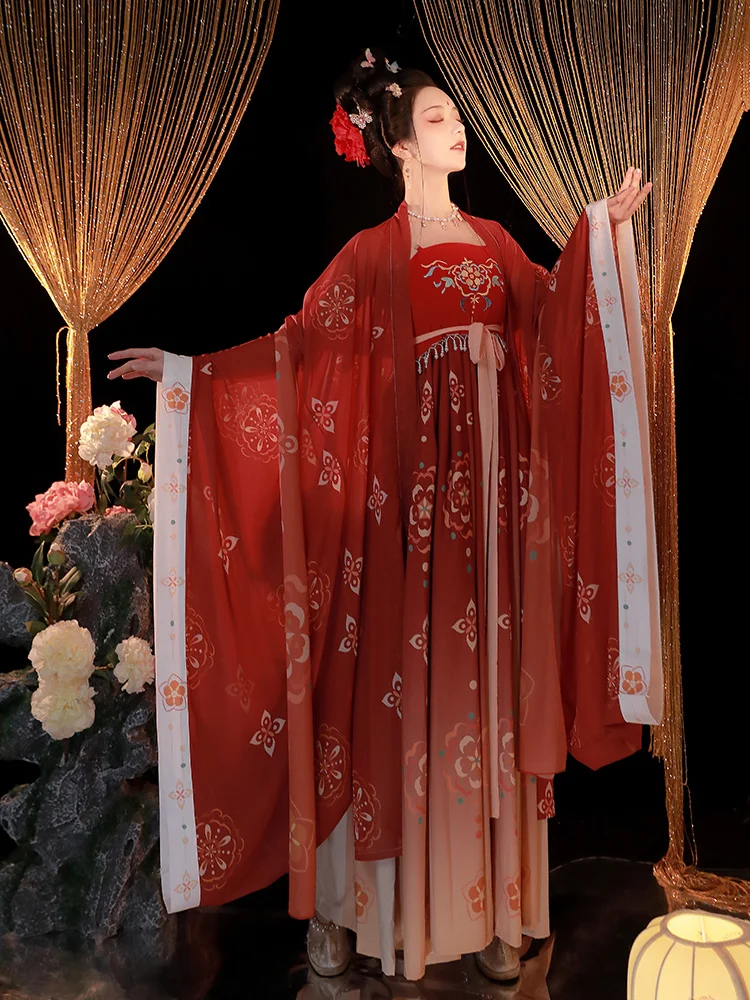 Trailing Dress Traditional Chinese Women\'s Hanfu Clothing Stage Outfit Cosplay Stage Wear Costume Empress Suit