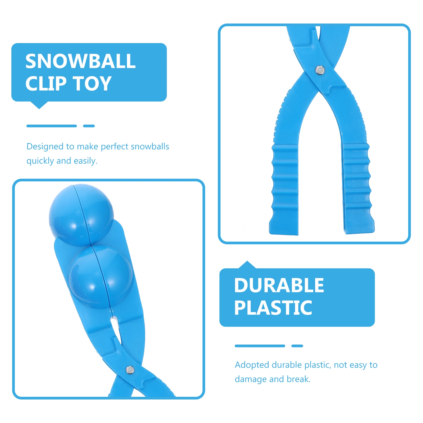 Jouet d'hiver à Clip en plastique pour enfants, 2 pièces, fabricant en forme de cœur, jeu amusant en plein air, outils de sable de plage