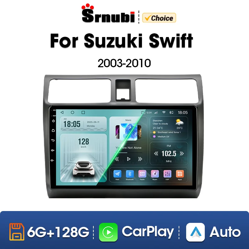 

Srnubi Car Radio for Suzuki Swift 2003 2004 2005 2006 2007 2008 2009 2010 Multimedia Player Android 12 Carplay Stereo GPS DVD