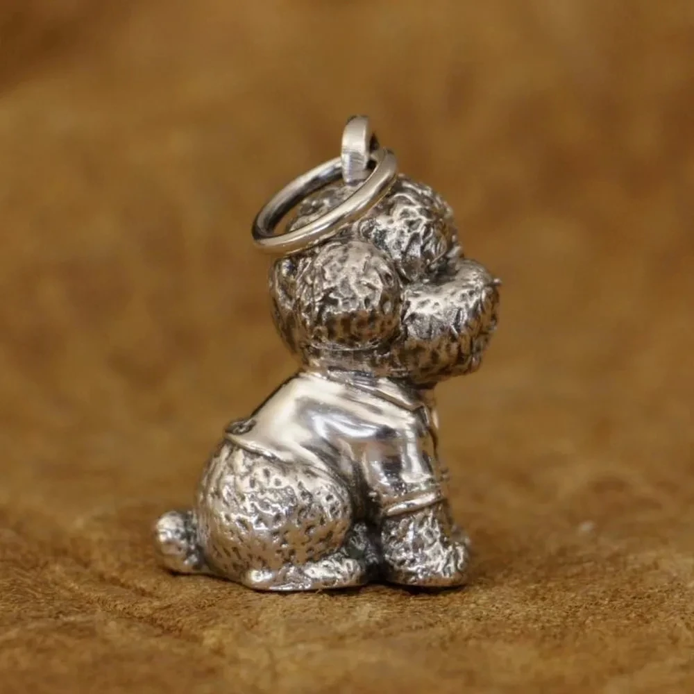 

Fashion Retro Silver Color Fine Carve Teddy Dog Pendant Necklace Women Pet Lovers Eye-catching Exquisite Jewelry Necklace Gifts