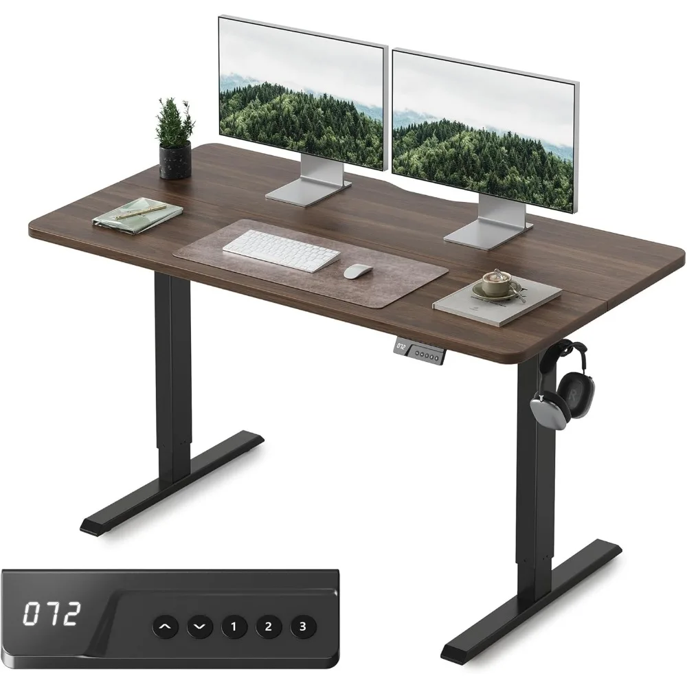 

Electric standing office desk, adjustable height, 55 x 24 inch sitting desk, home desk, ergonomic workstation computer