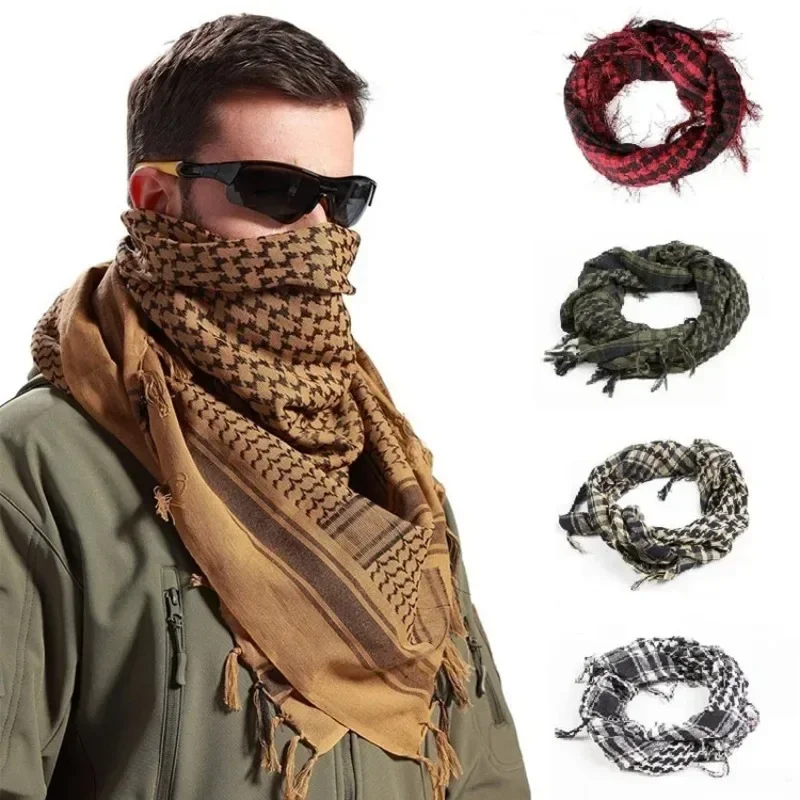 Uniform Tactical Scarf Outdoor Arab Scarf Shawl Scarve Wrap with Tassel for Men Militar Soldier  Hiking  Scarves