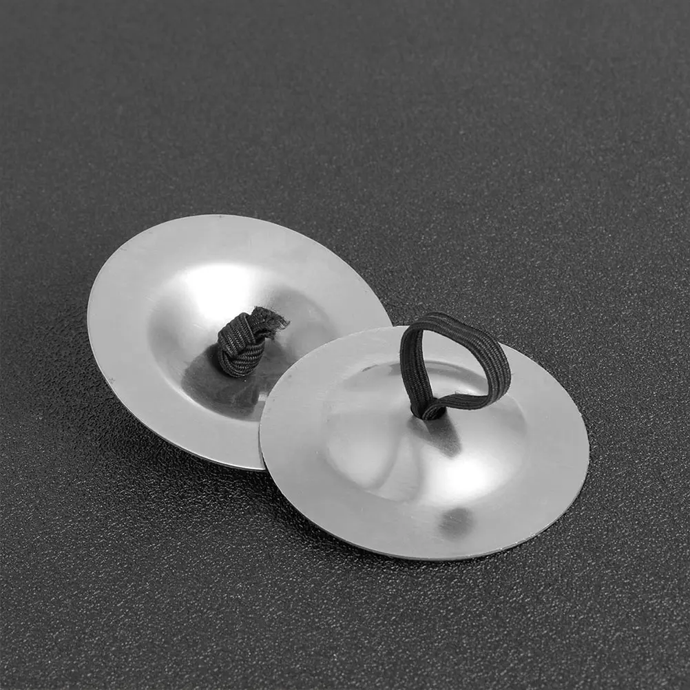 

2pcs Kids Finger Cymbals Copper Percussion Instruments Durable Mini Cymbals For Children Easy To Use Safe Design Belly Dancing