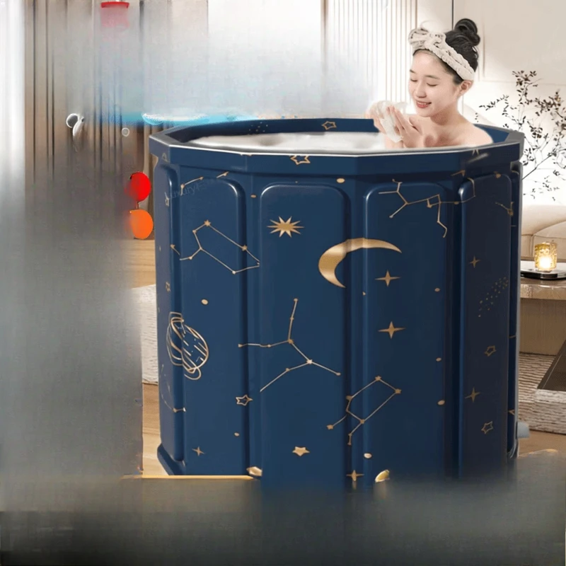 Bath bucket constant temperature stable folding adult household bath bucket adult full body bath swimming