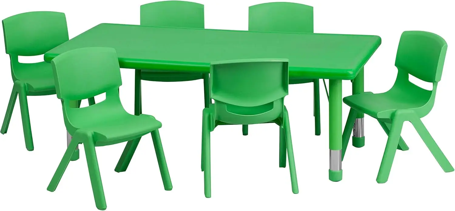 

Rectangular Activity Table Set, 24"W x 48"D x 14.50" - 23.75"H